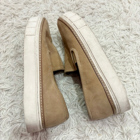 Vince Camuto Rammeya Slip On Suede leather Platform Shoes tan size 9 - Picture 6 of 9